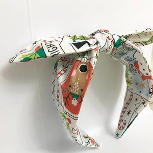 Brand New Handmade Christmas Top Knotted Headband that fits a Teen or Adult